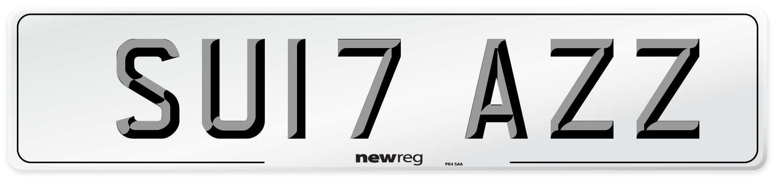 SU17 AZZ Number Plate from New Reg